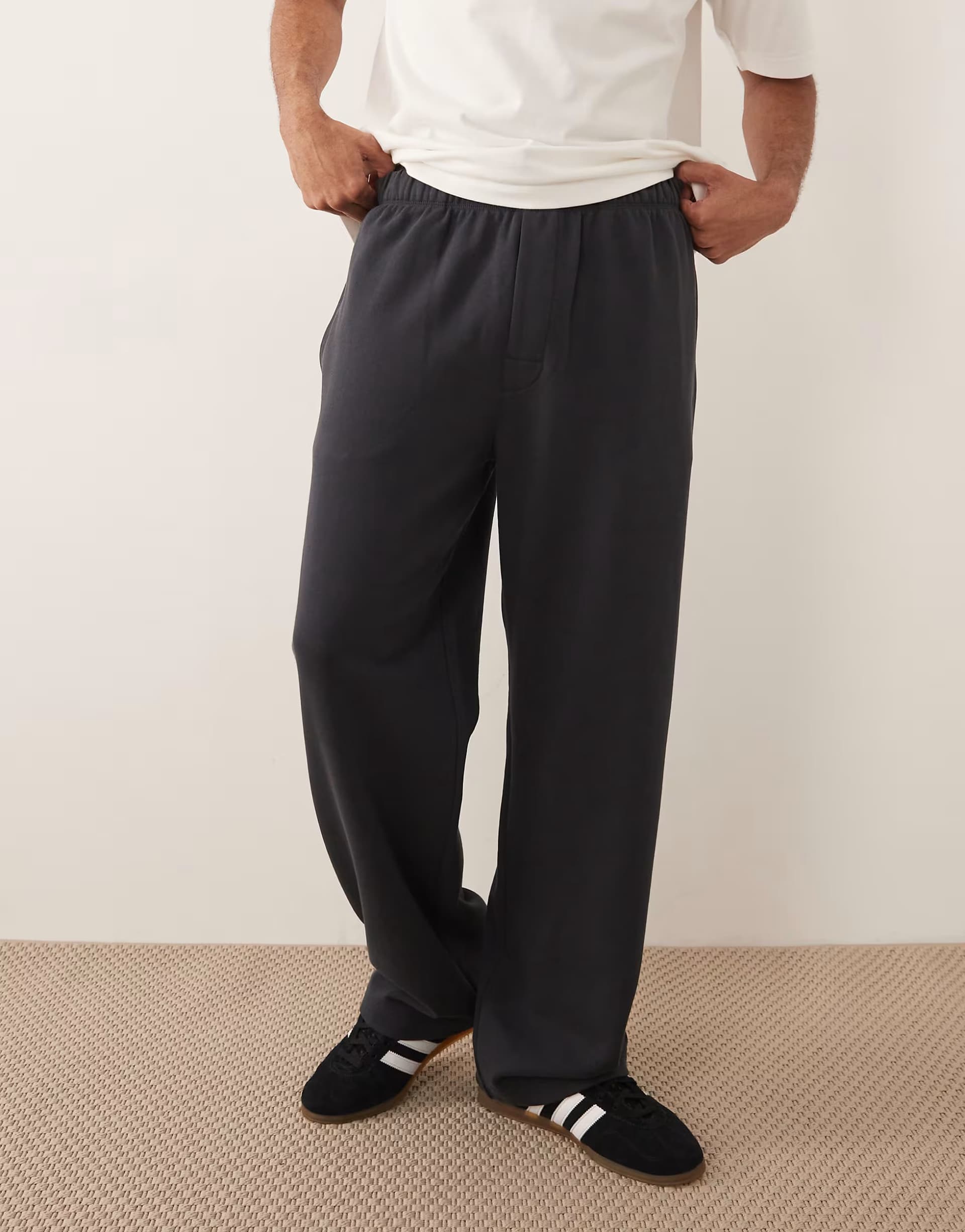 ASOS ASOS Arket Loose Fit Jersey Trousers in Black