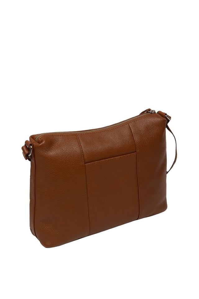 Cultured London Cultured London Women's 'Sylvie' Leather Shoulder Bag in Tan - 3