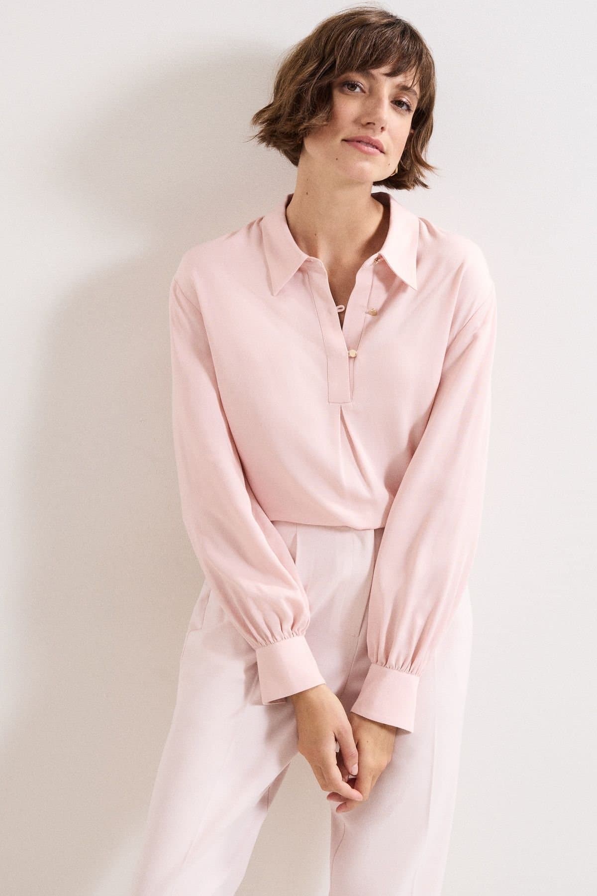Phase Eight Phase Eight Pale Pink Longline Shirt for Women
