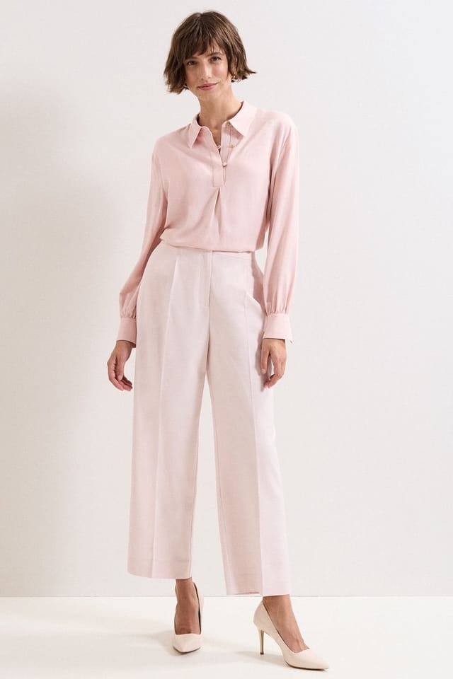 Phase Eight Phase Eight Women's Ashton Longline Shirt in Pale Pink - 3