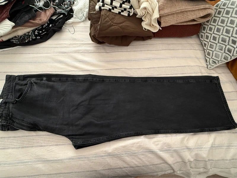 New Look Black High Waisted Wide Jeans