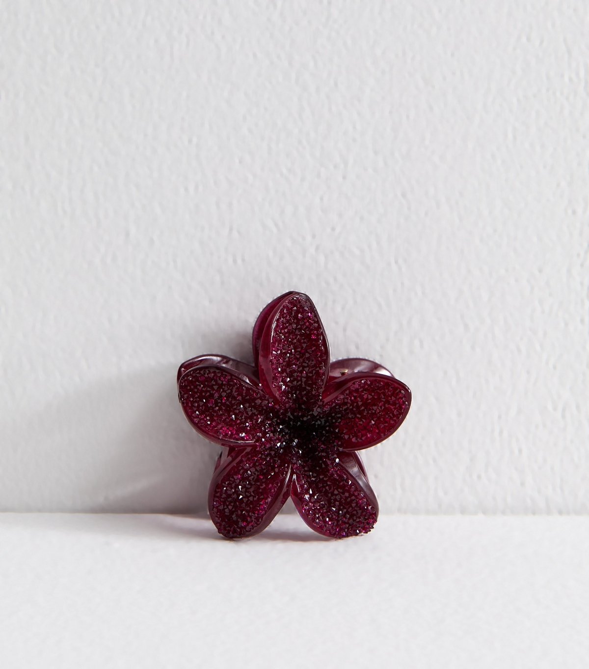 New Look Dark Burgundy Gem Embellished Tropical Flower Hair Claw Clip New Look - 2