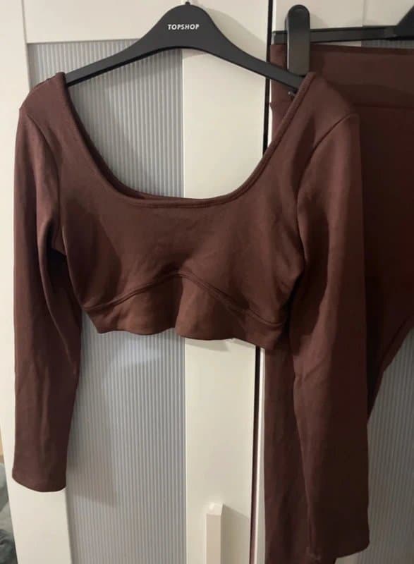 Bershka Bershka Brown Two Piece Gym Set