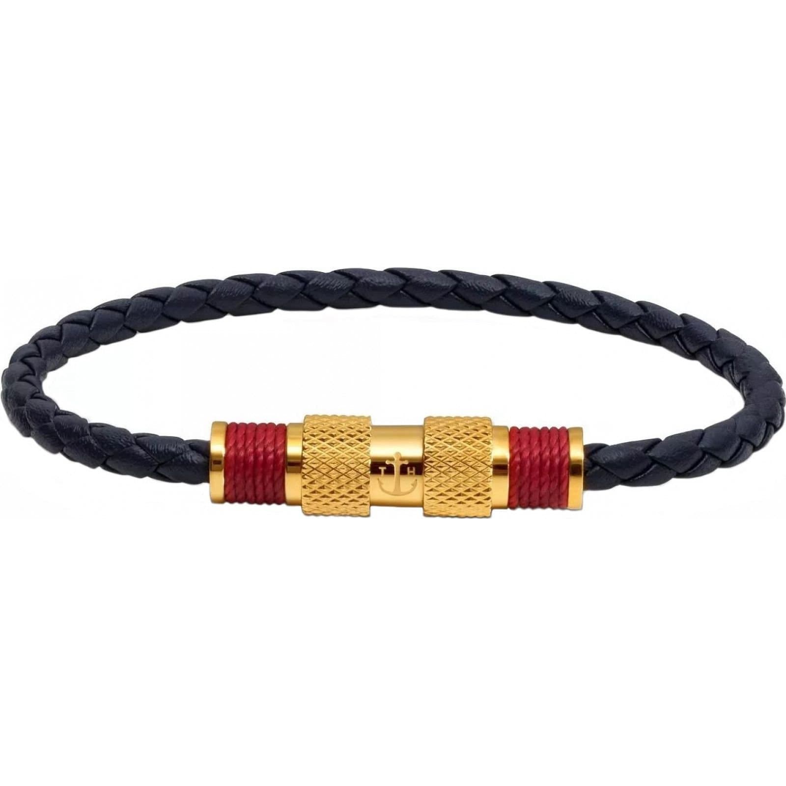 Tom Hope Tom Hope Men's Black Leather Bracelet