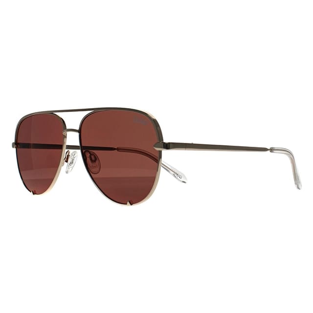 Quay Quay Women's Aviator Gold Brown High Key Micro - 2