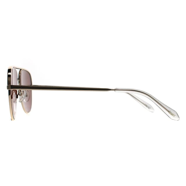 Quay Quay Women's Aviator Gold Brown High Key Micro - 3