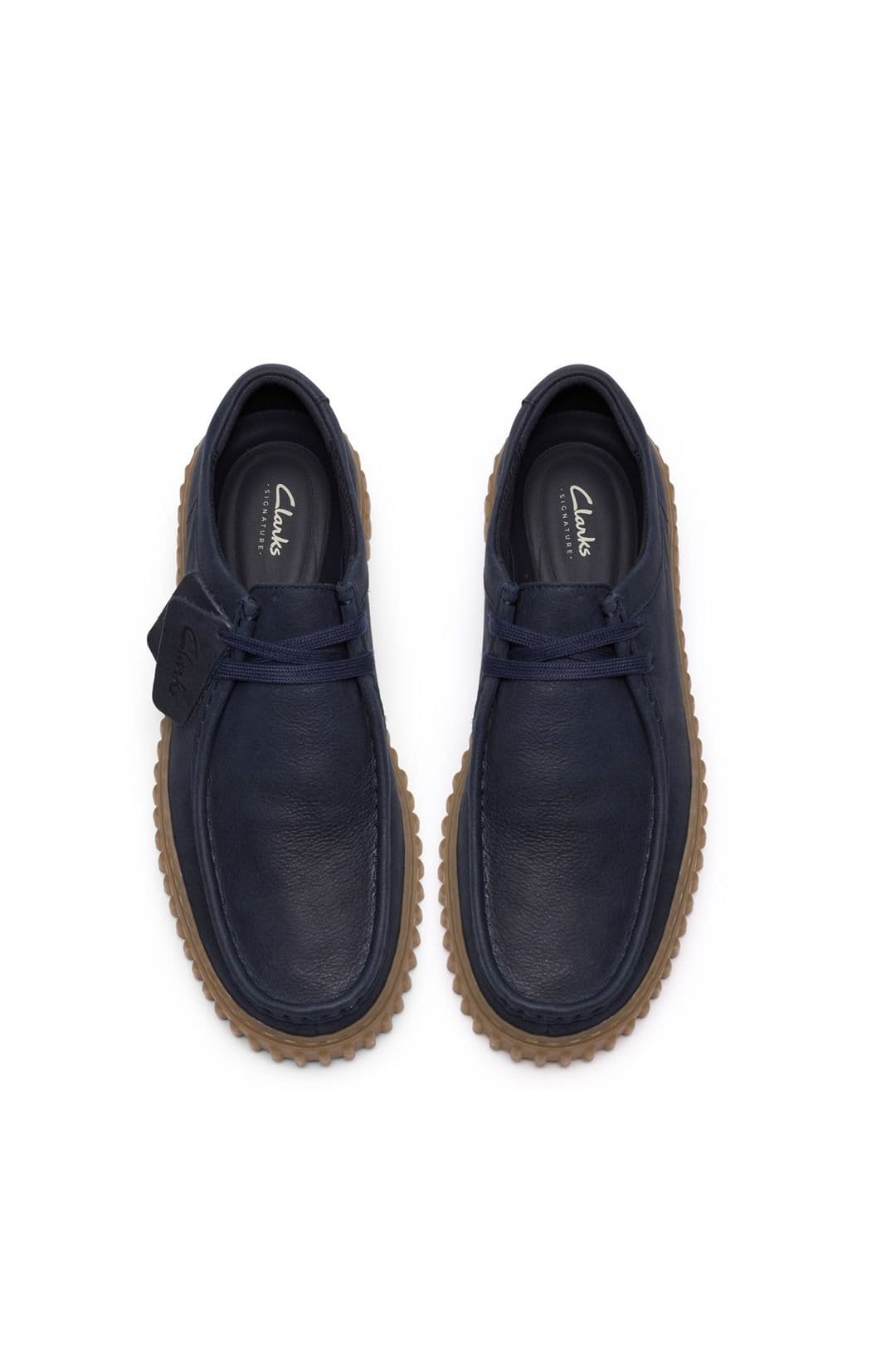 Clarks Clarks Men's Torhill Lo Leather Lace-Up Shoe Navy - 4