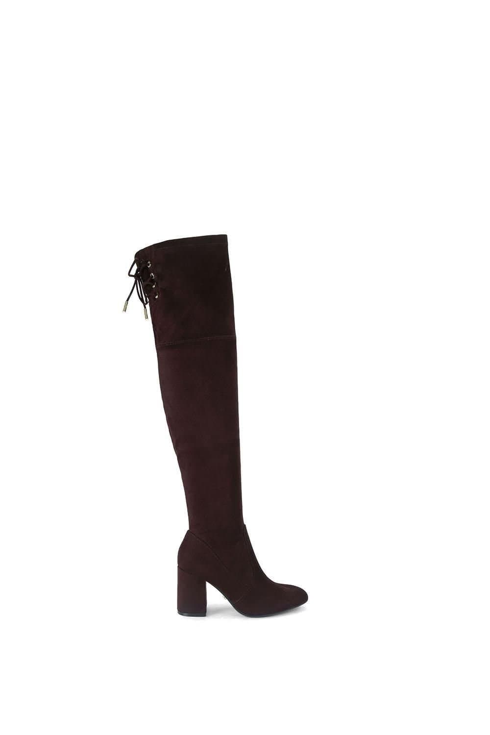 Carvela Carvela Women's 'Vito Otk' Fabric Boots in Dark Brown