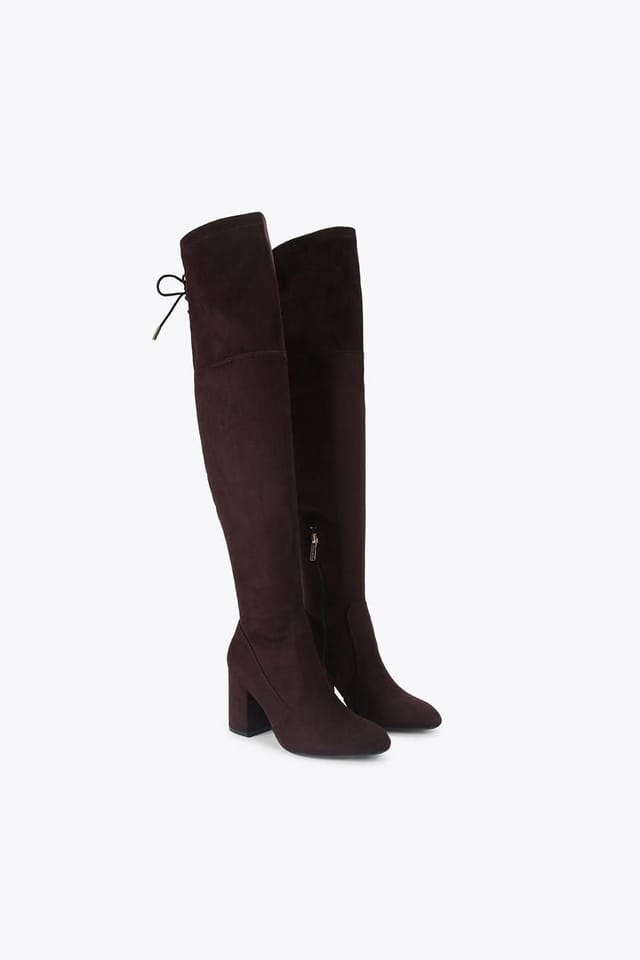 Carvela Carvela Women's 'Vito Otk' Fabric Boots in Dark Brown - 2