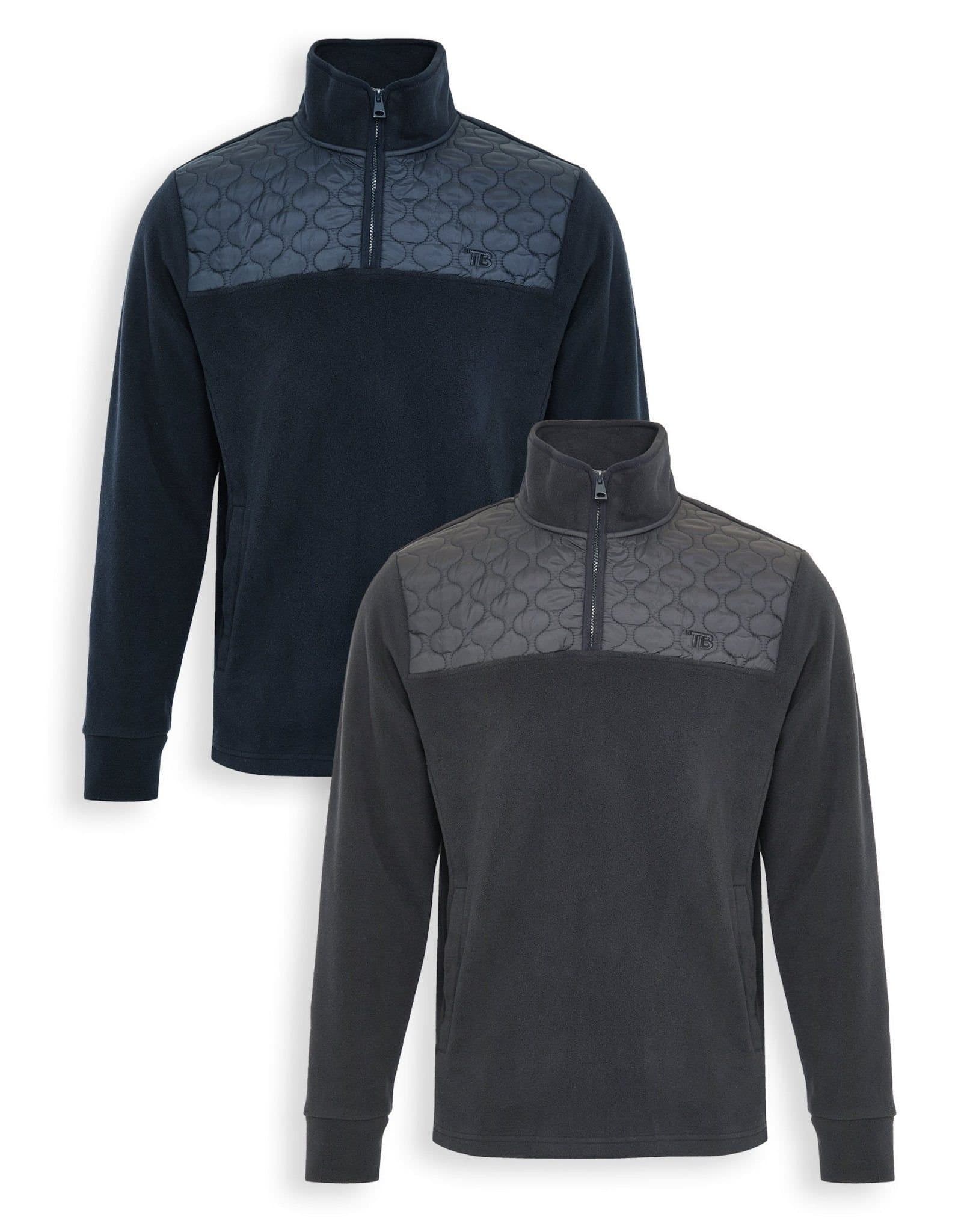 Threadbare threadbare Men's 2 Pack Onion Quilted Quarter Zip Fleece
