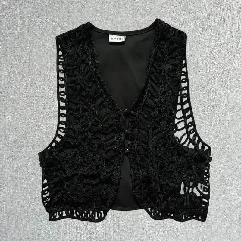 New Look New Look black lace waistcoat