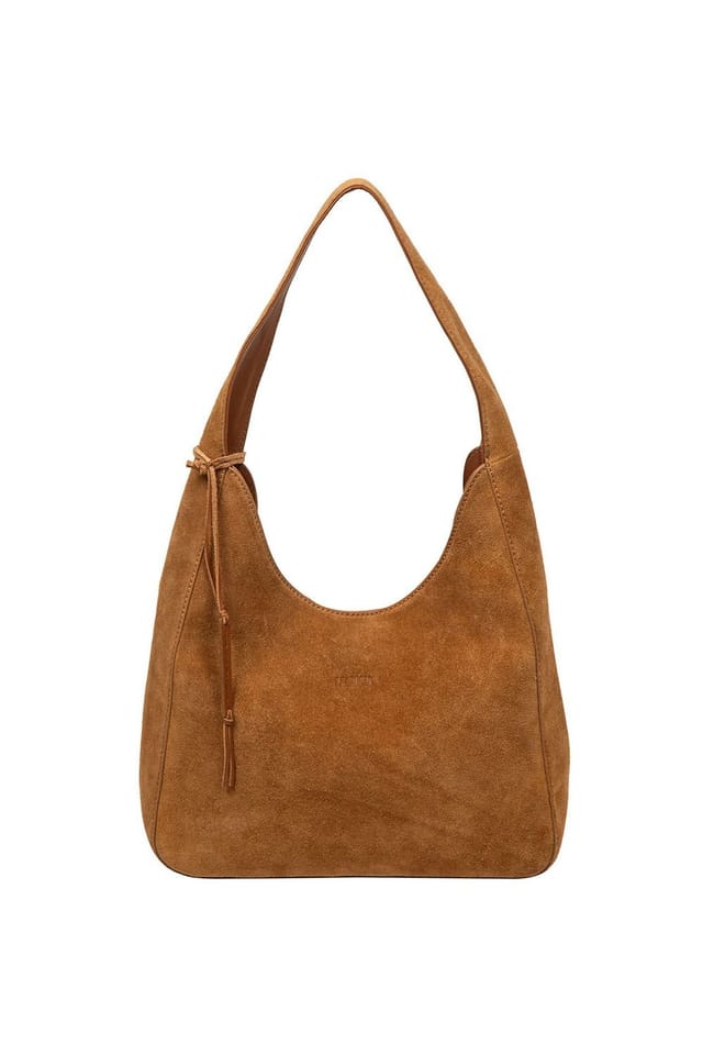 Cultured London Cultured London Women's 'Eloise' Suede & Leather Handbag in Tan - 2