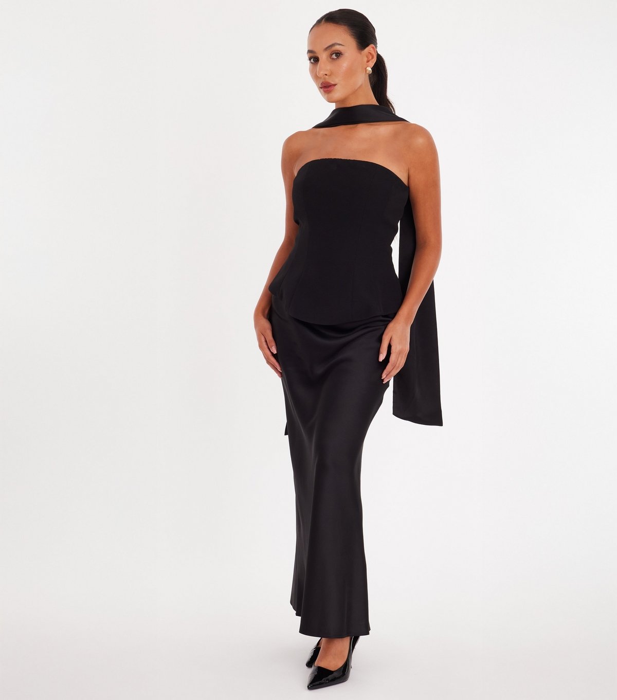 Quiz Women's Petite Black Strapless Maxi Dress Quiz New Look - 2