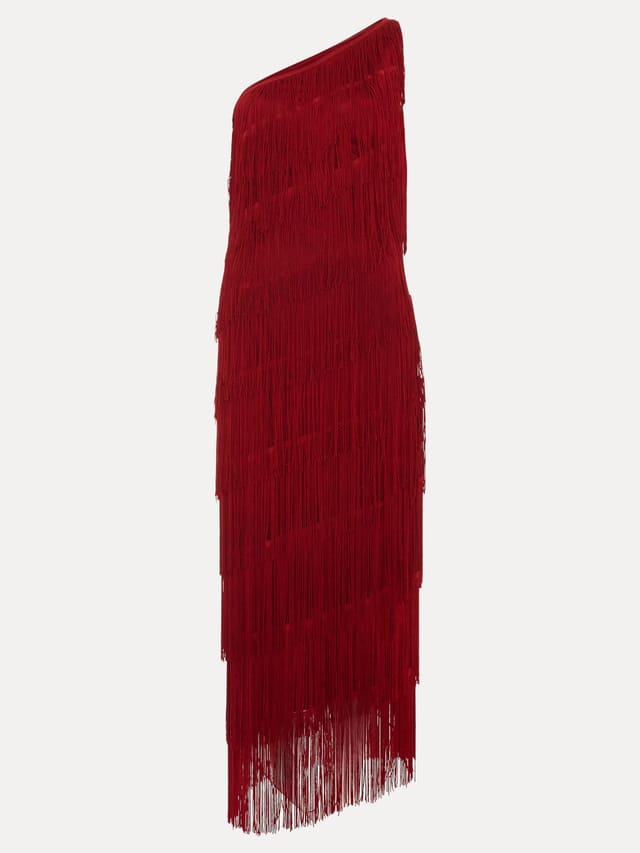 Phase Eight Phase Eight Women's Otto A-Symmetric Neck Maxi Dress in Crimson - 2
