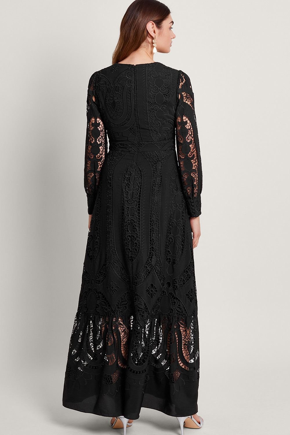 Monsoon Monsoon Women's Harlow Lace Maxi Dress Black - 1