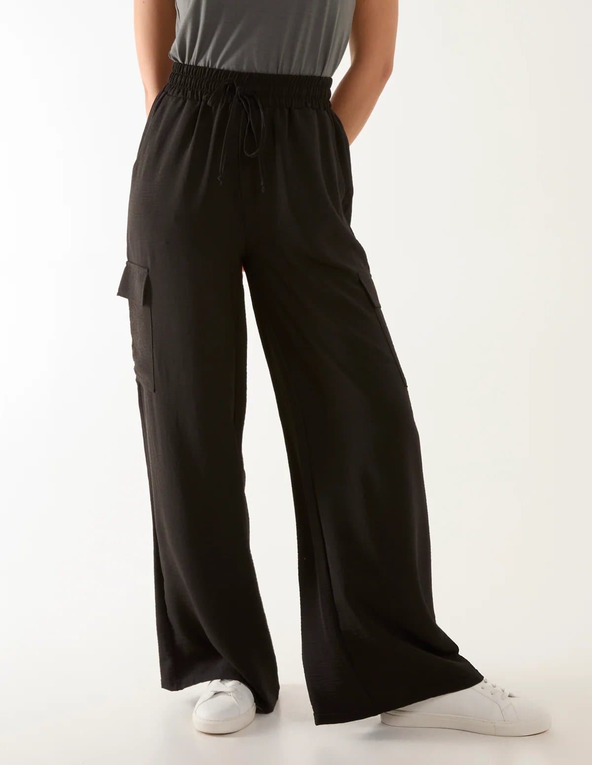 Blue Vanilla Wide Leg Combat Trousers