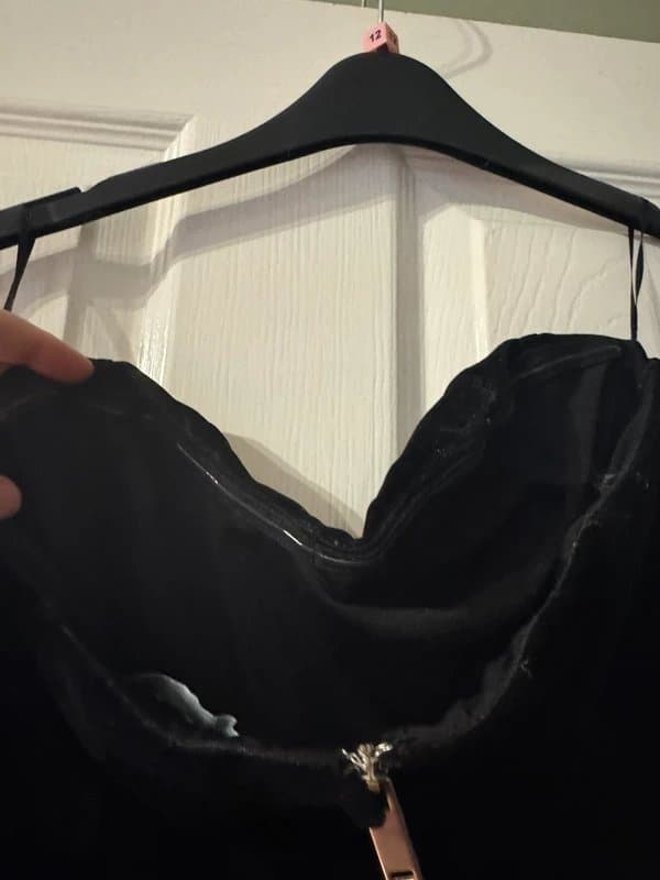 Bershka Bershka series black velvet corset size L