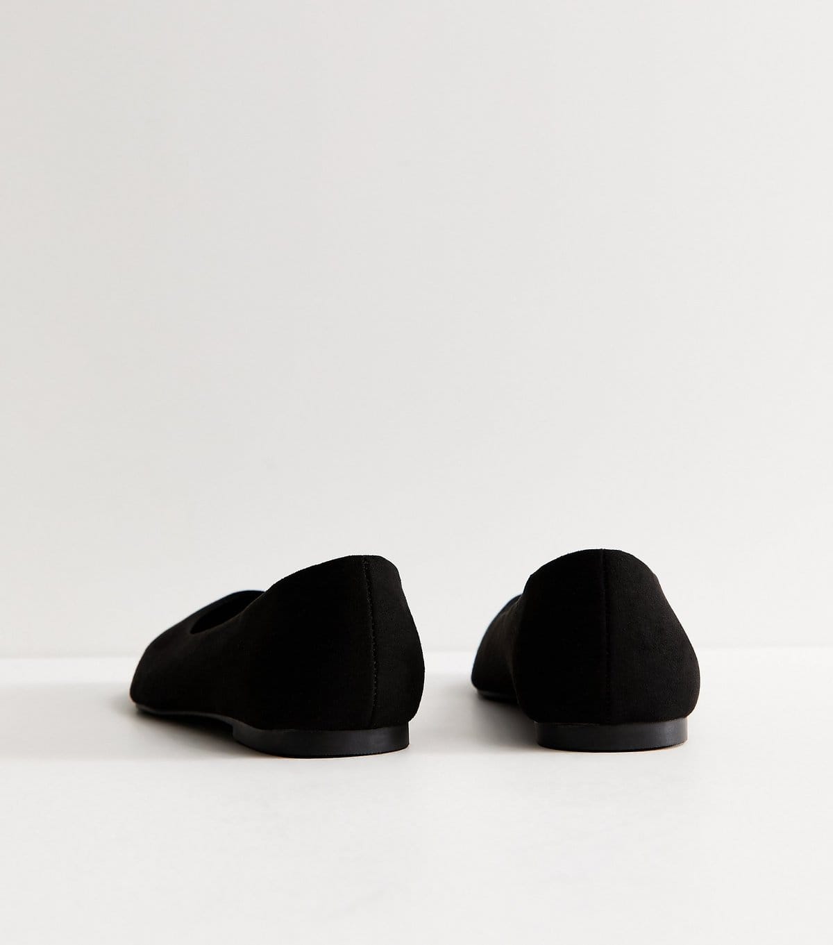 New Look Women's Extra Wide Fit Black Faux Suede Pointed Pumps Vegan New Look - 4