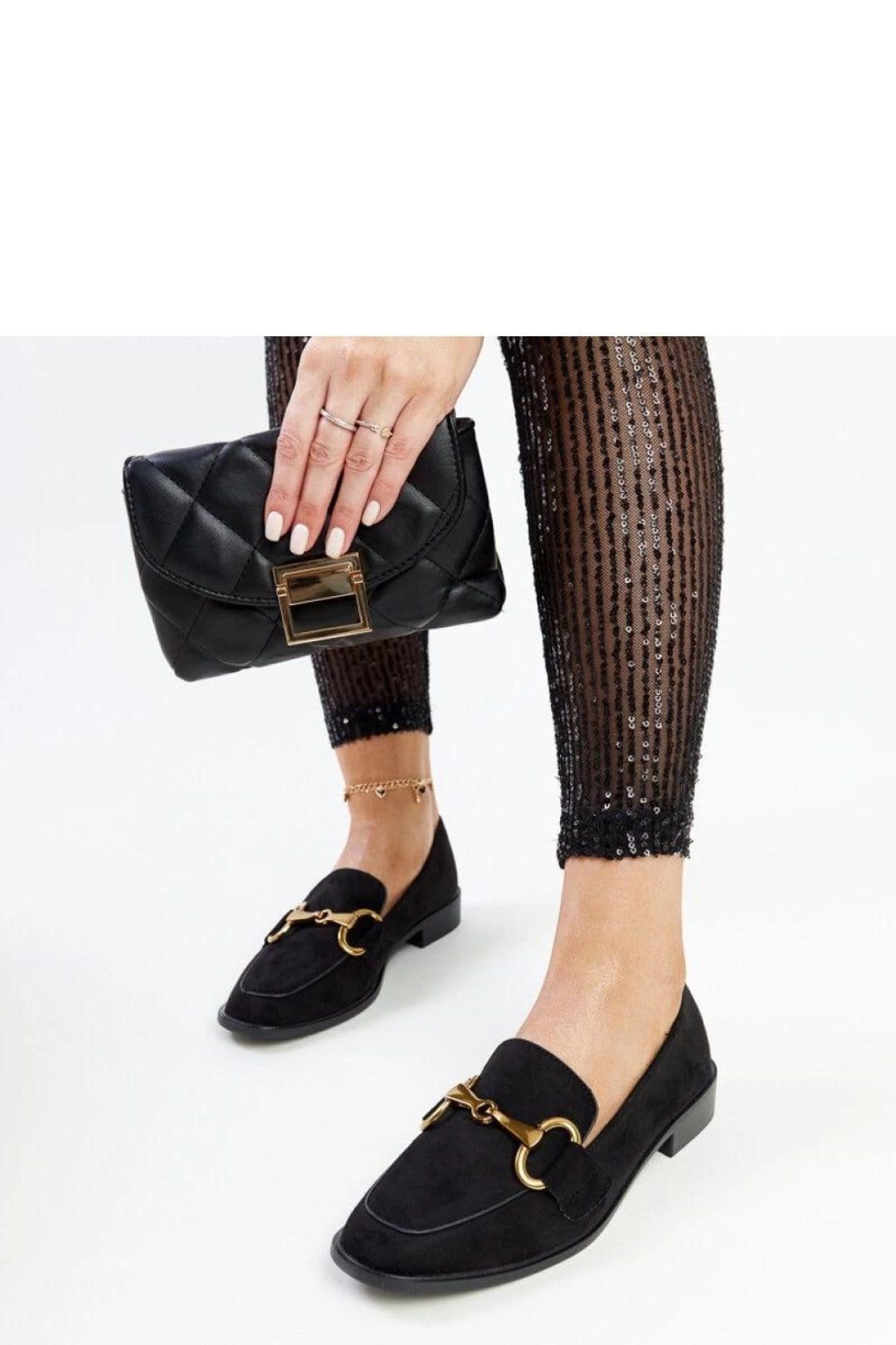 Love Lace Love Lace Women's Summer Square Toe Buckle Slip On Synthetic Moccasins in Black - 4