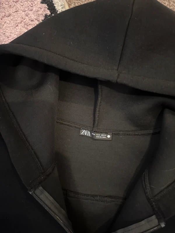 Zara Zara Scuba Hoodie - Black - M