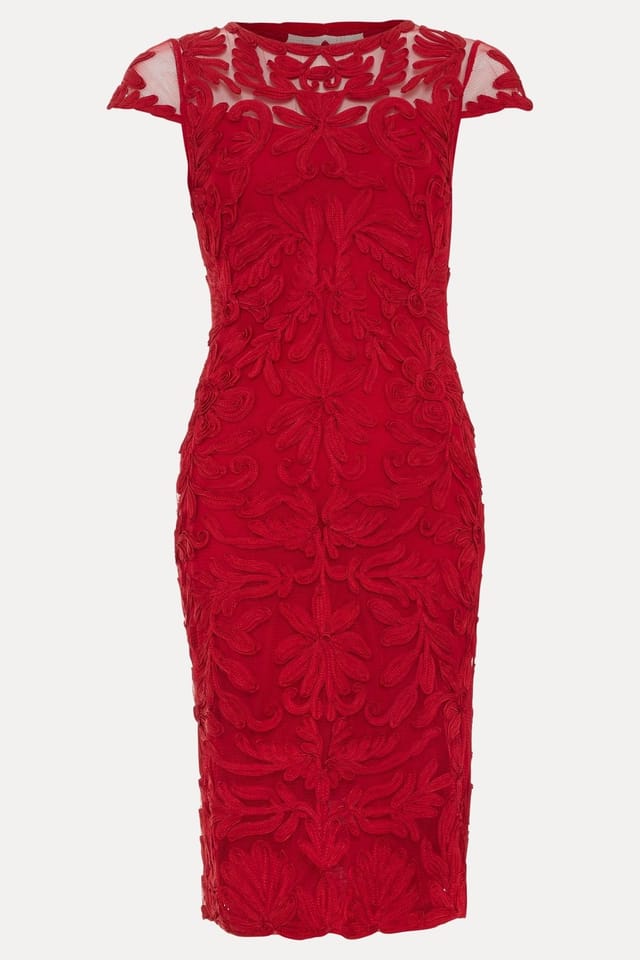 Phase Eight Phase Eight Women's Emmi Tapework Dress in Red - 2