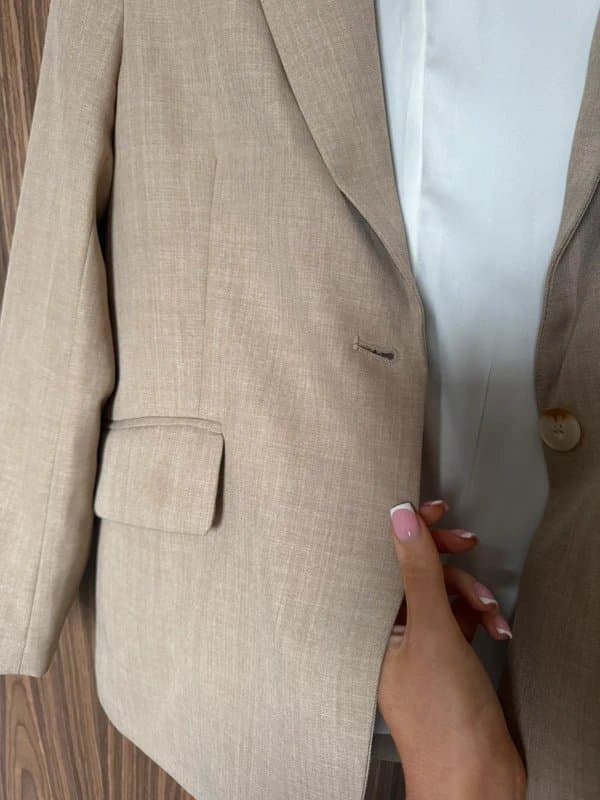 Bershka Beige Bershka Blazer