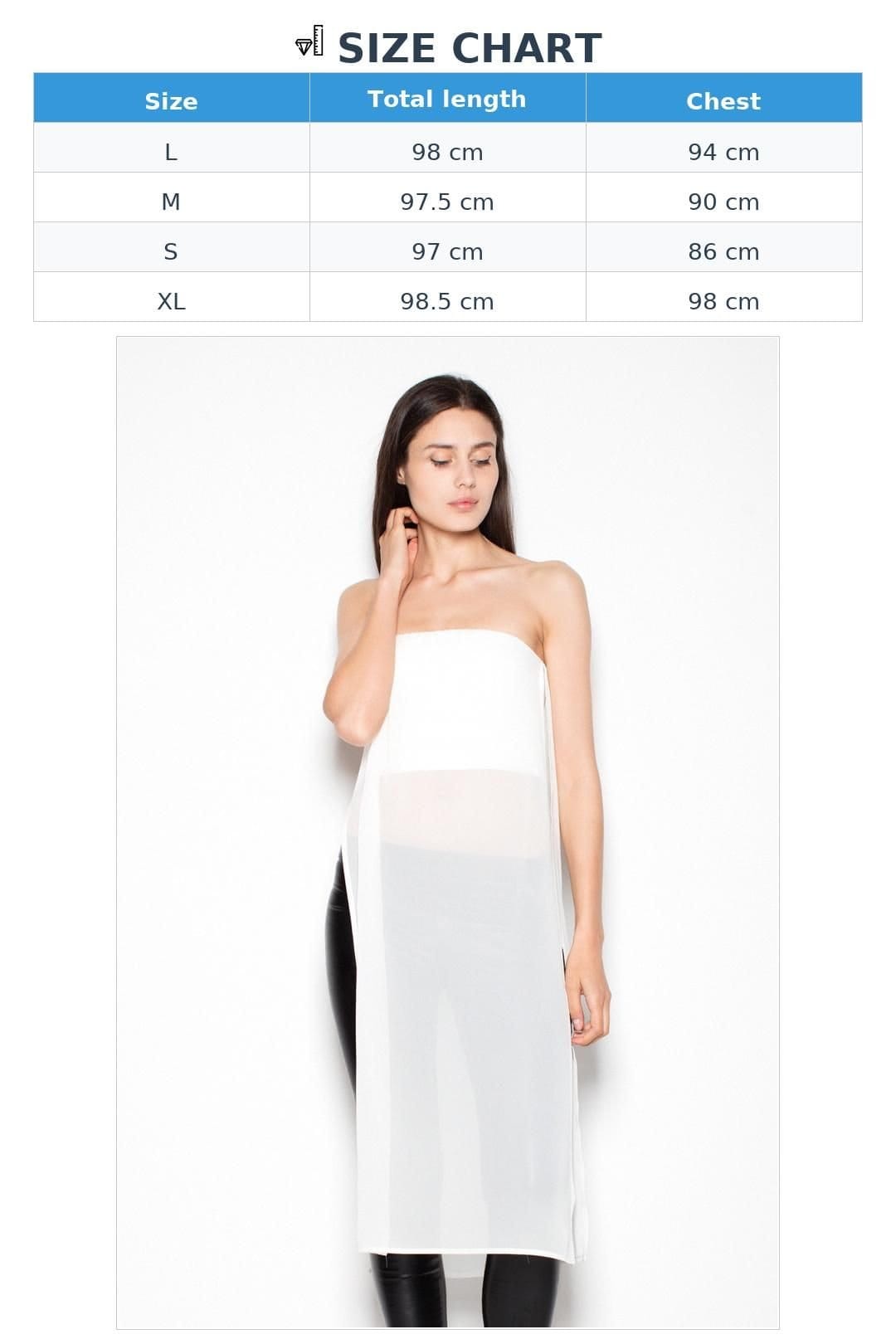 Love Lace Love Lace Women's Extravagant Strapless Chiffon Top Side Indents in White - 4