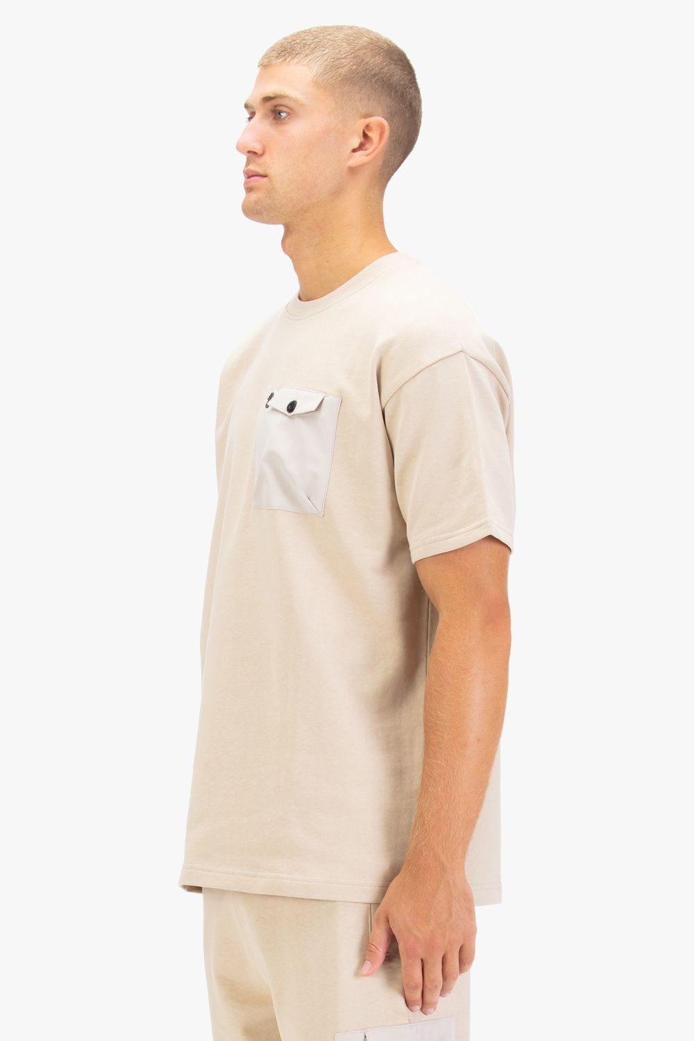 Luke 1977 Luke 1977 Men's Putney 1000 Pocket T-shirt in Stone - 3