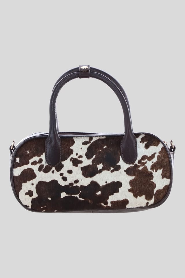 Brampton London Brampton London Women's Real Hair-On Leather Mini Bowler Handbag - 3