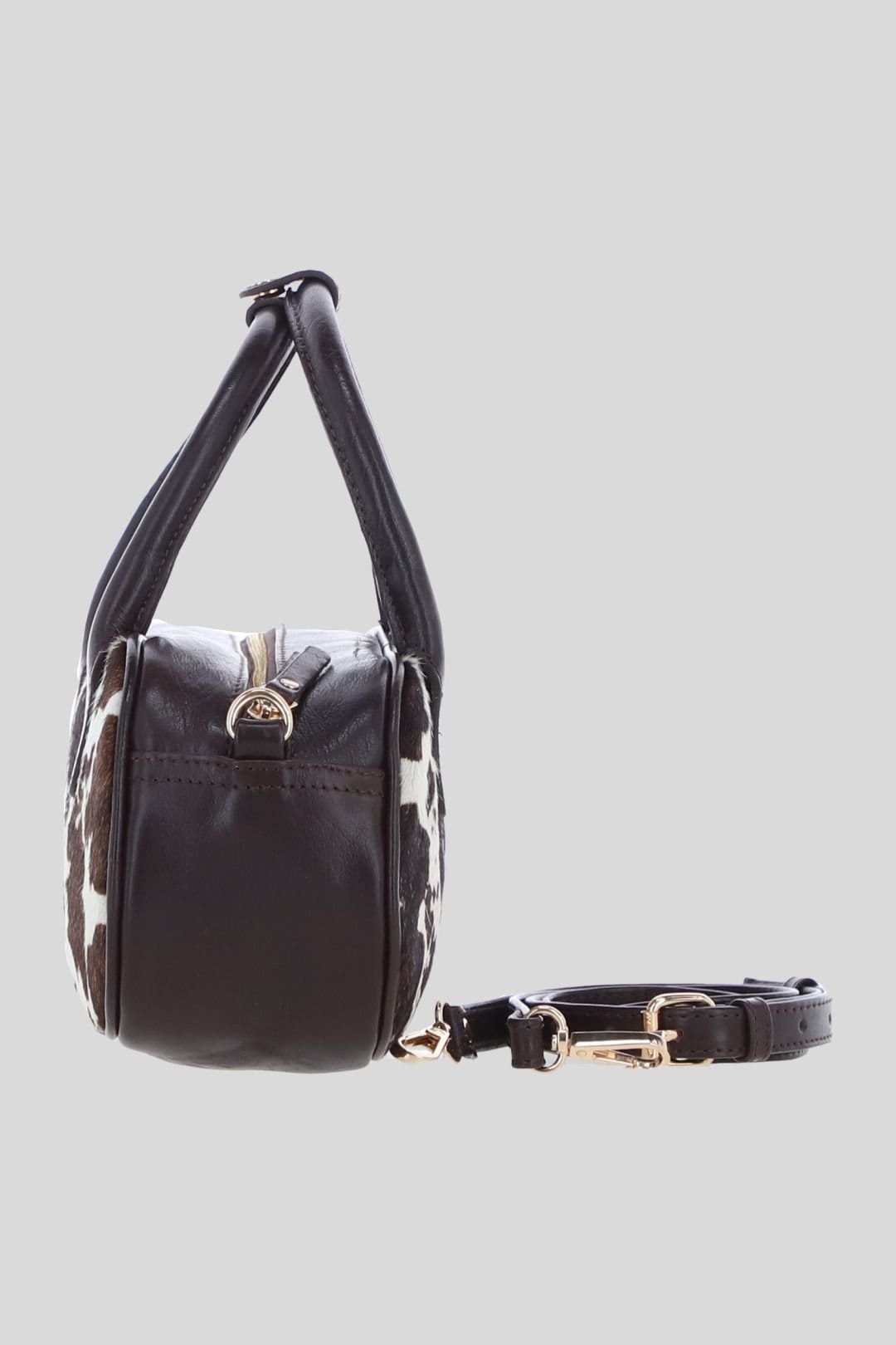 Brampton London Brampton London Women's Real Hair-On Leather Mini Bowler Handbag - 4