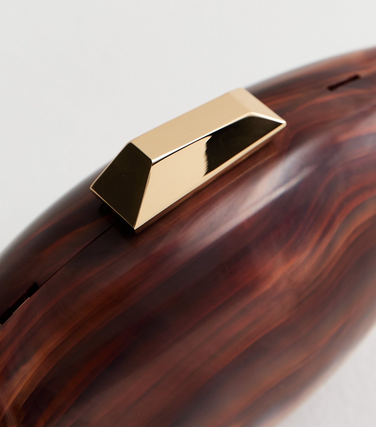 New Look Brown Resin Shell Shape Box Clutch New Look - 3