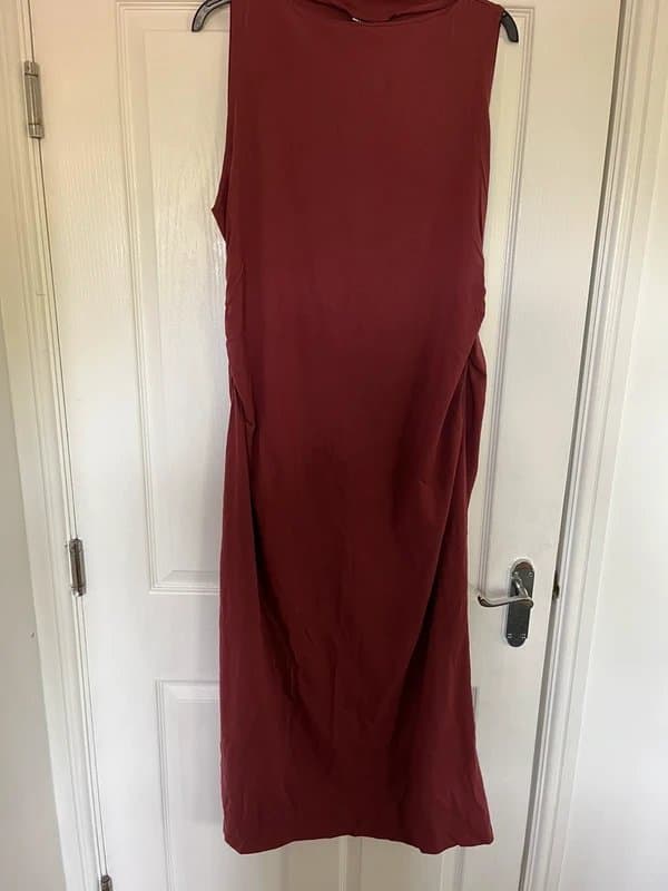 ASOS Design Asos boat neck maxi dress with ruched sides