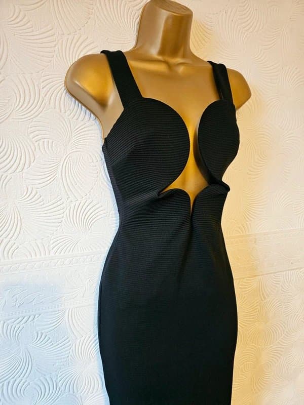 ASOS New black pencil bustier party cocktail dress size 4 Asos