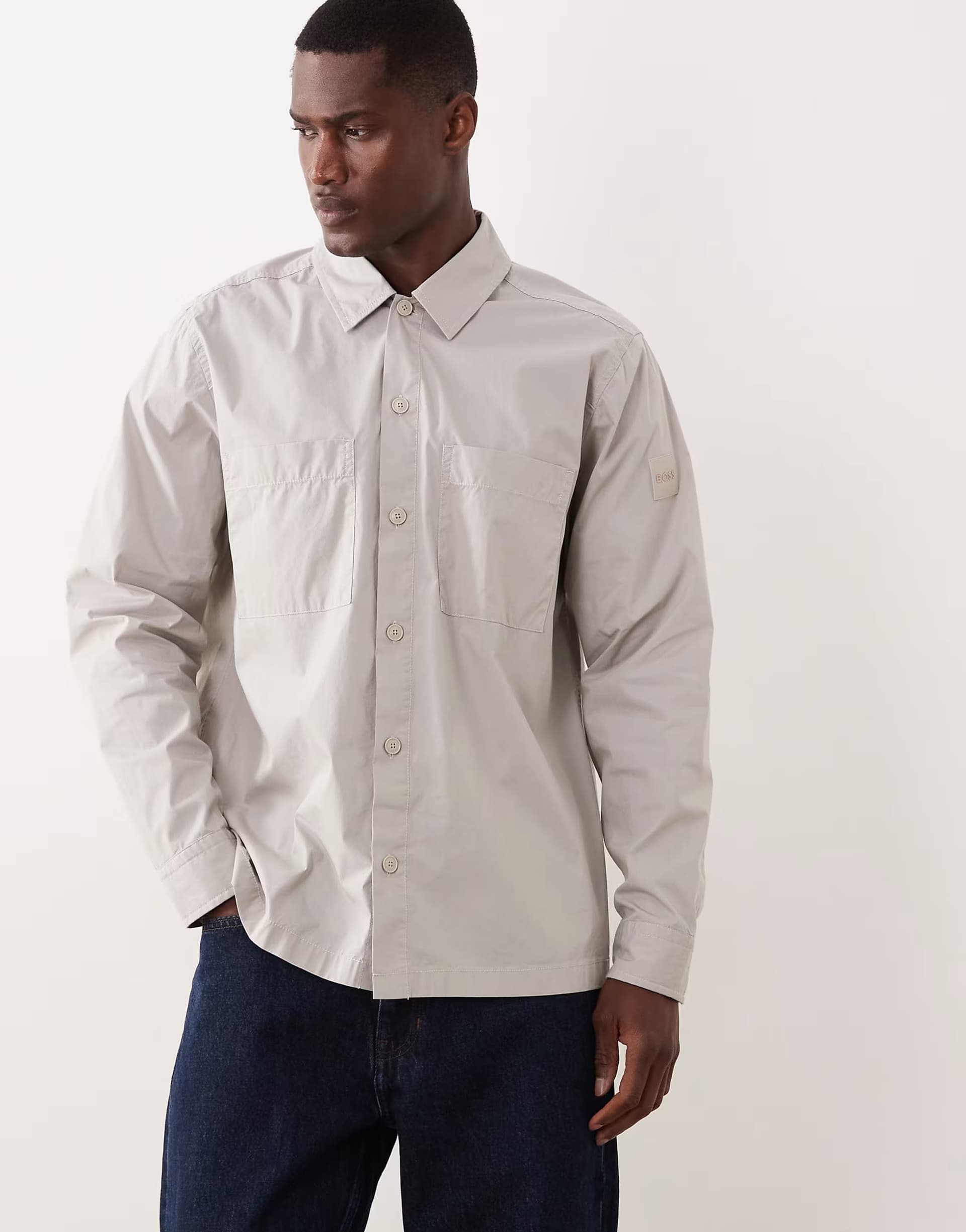 ASOS ASOS Hugo Boss Grey Longsleeve Button-Up Shirt