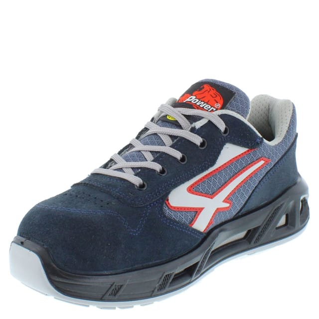 U-Power U-Power Men's Active Carpet S1P ESD Lace-Up Suede Safety Trainers in Dark Blue - 3