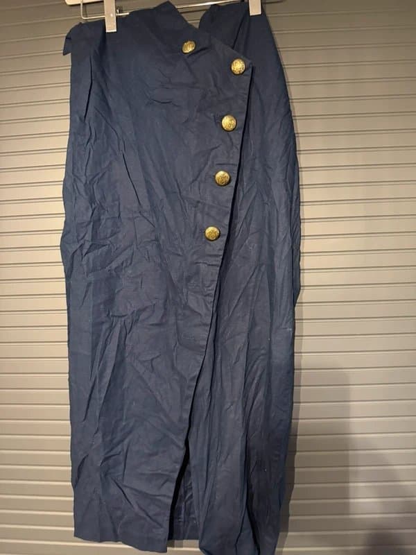 ASOS Ladies navy asos high waist pencil skirt with military buttons size 10