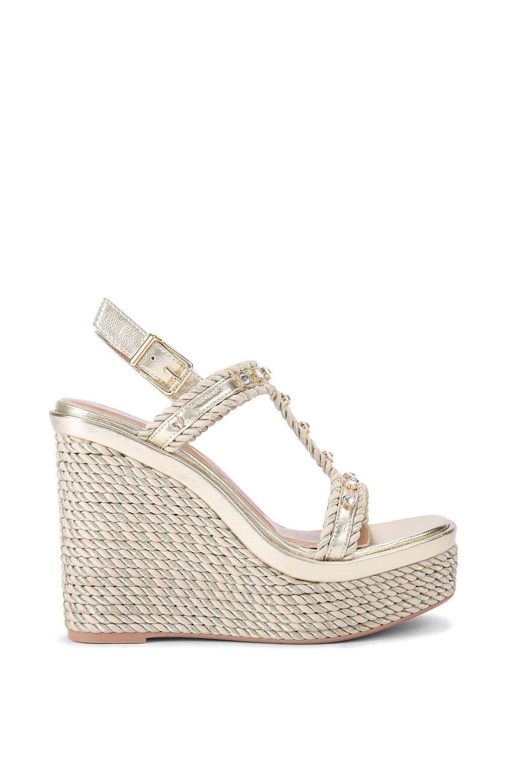Carvela Carvela Women's 'Sorella Wedge' Sandals in Gold