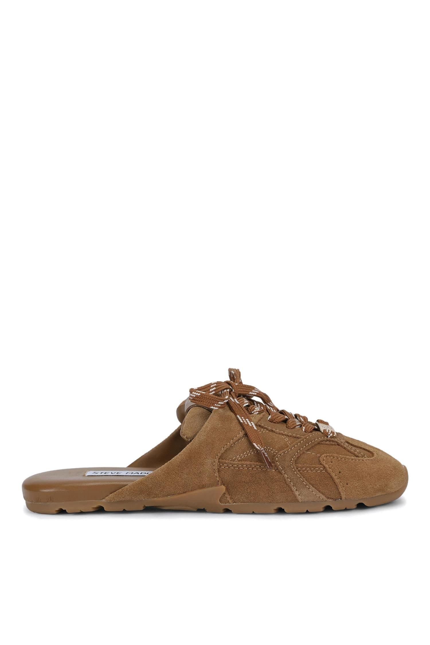 Steve Madden STEVE MADDEN Women's 'Aziel Mule Camel' Suede Flats in Brown