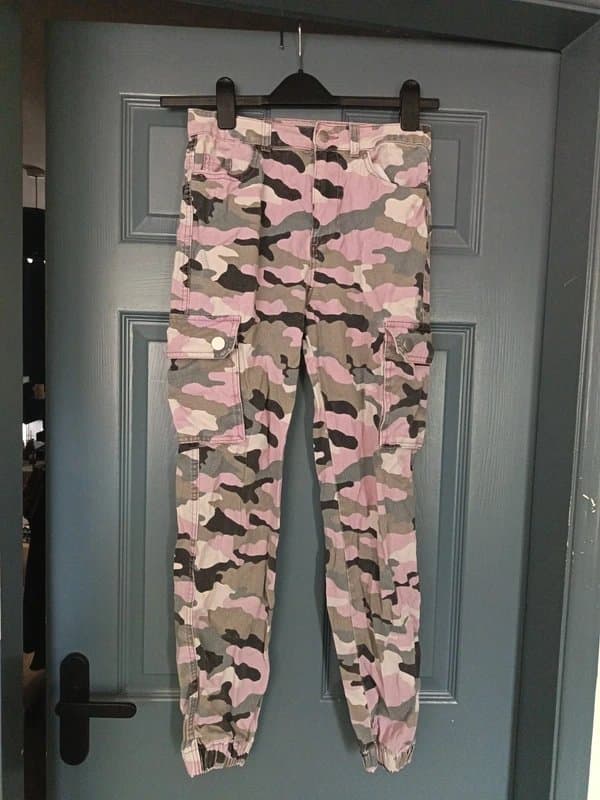 New Look Pink Camo Cargo Pants