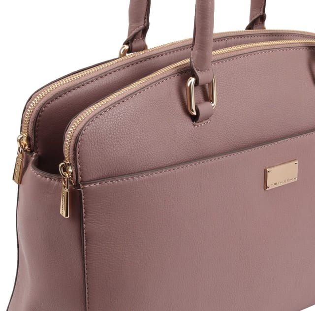 Paul Costelloe Paul Costelloe Women's Marina Leather Shoulder Bag in Pink - 3