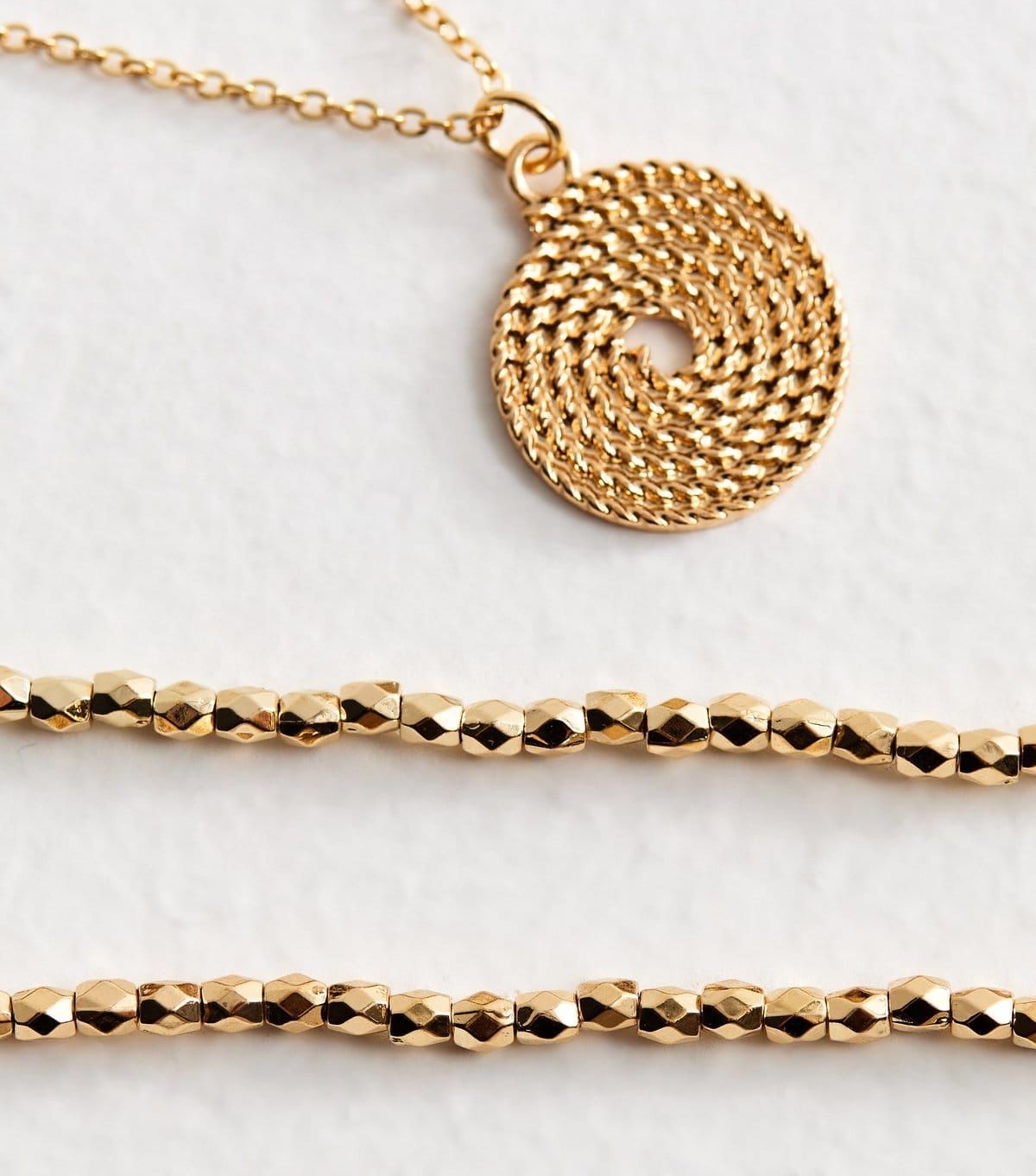 New Look Pack of Two Gold Tone Textured Necklaces New Look - 4