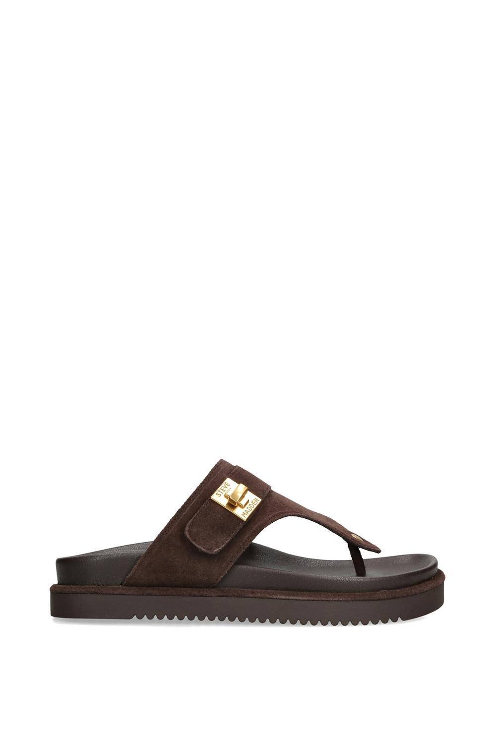 Steve Madden STEVE MADDEN Women's 'Tuned In 880' Suede Sandals in Dark Brown - 2