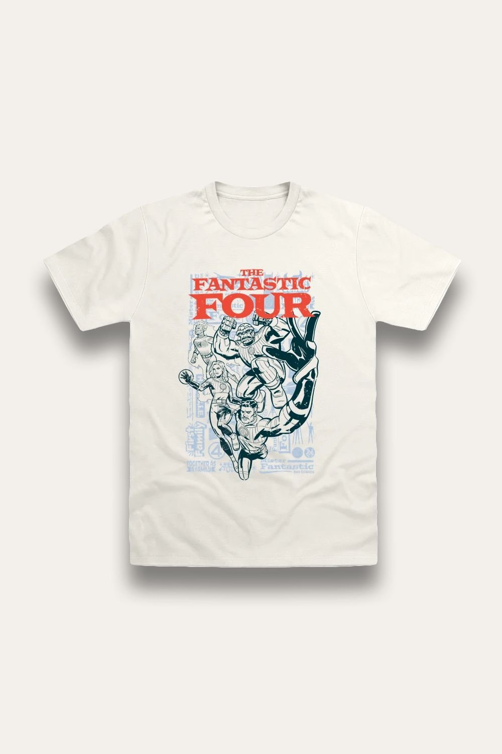Brand Threads Brand Threads Men's Marvel Fantastic Four T-Shirt in Natural - 2