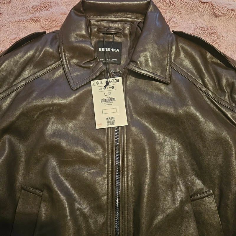 Bershka Brown Faux leather jacket
