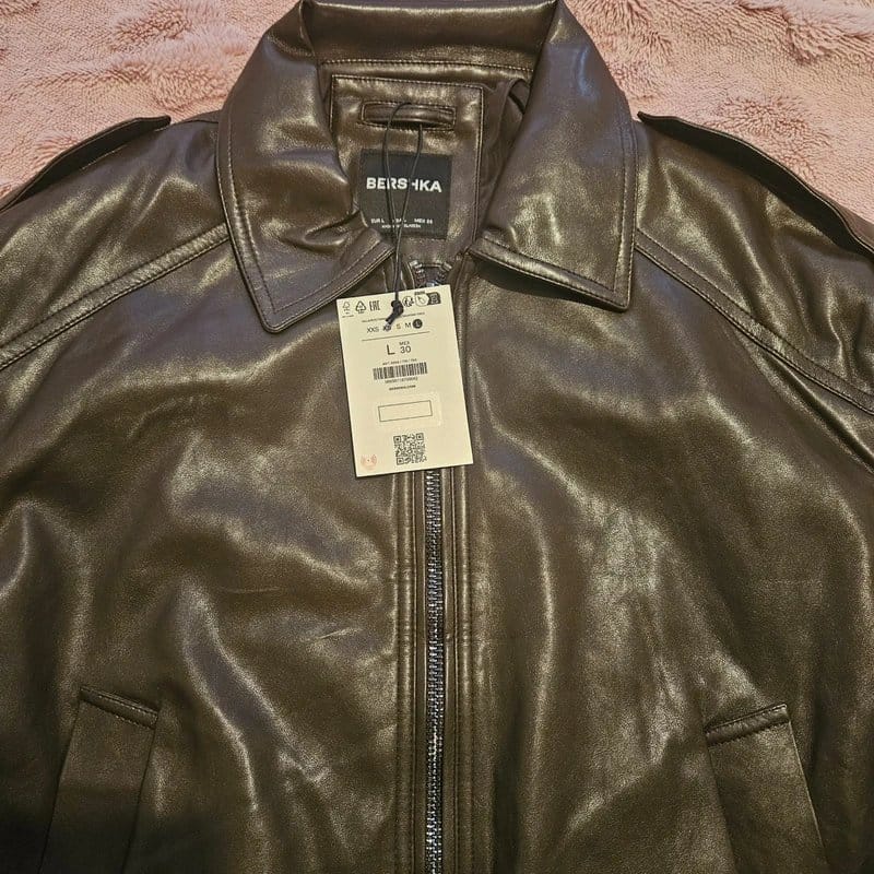 Bershka Brown Faux Leather Jacket