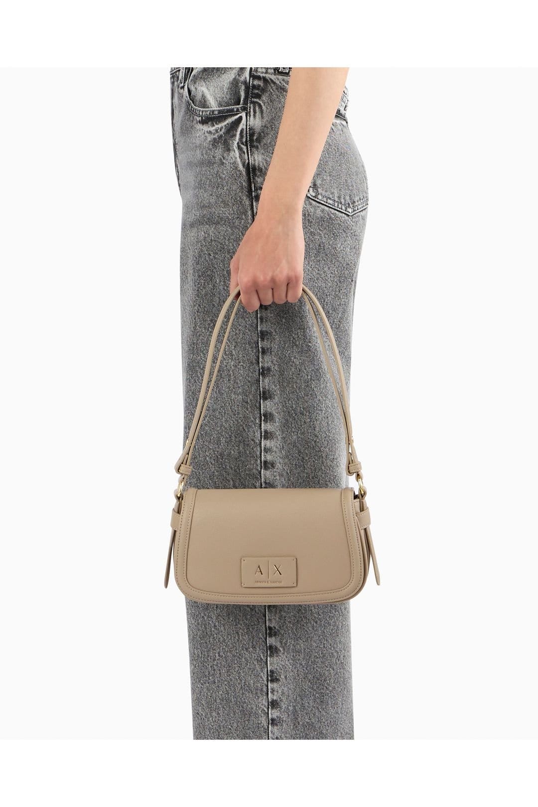Armani Exchange Armani Exchange Women's Tory Saddle Bag Sand - 4