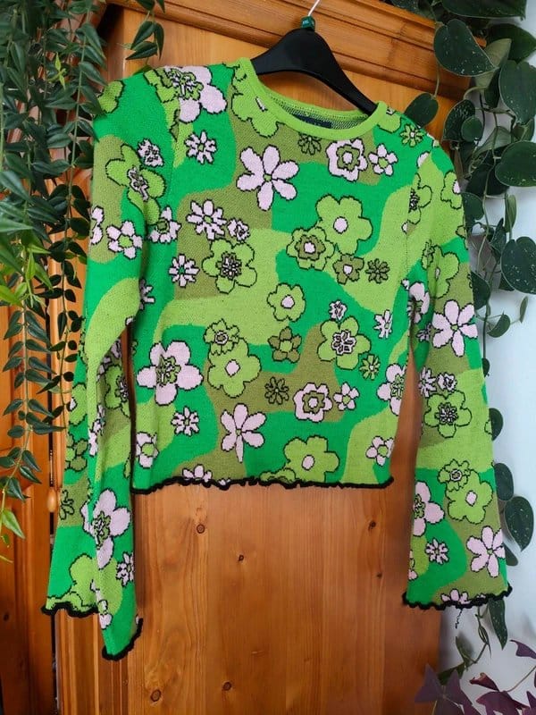 ASOS Design ASOS Design Floral Pattern Jumper with Flared Sleeves - 1