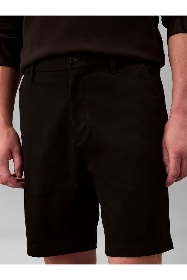 Calvin Klein Calvin Klein Men's 9 In Straight Refined Cotton Stretch Short Black - 3