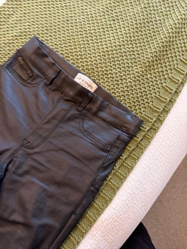 New Look Black Wet Look Skinny Leggings