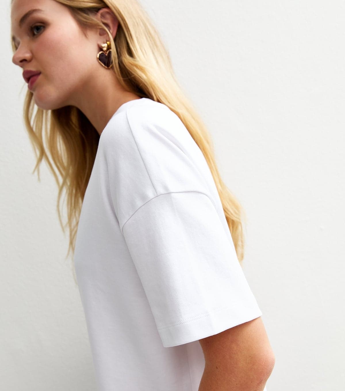 New Look Women's Premium White Heavyweight Cotton Boxy Fit T-Shirt New Look